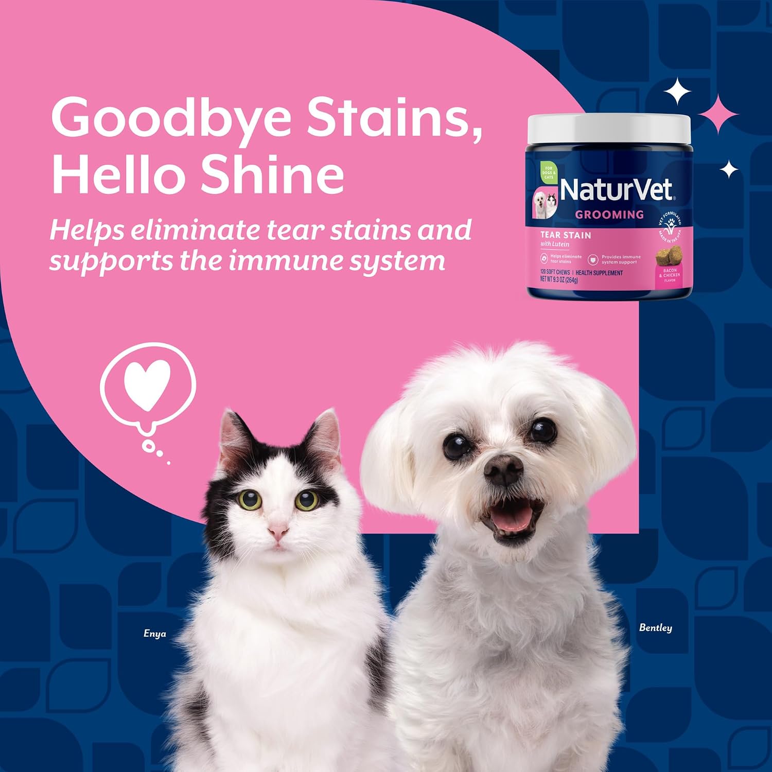 NaturVet lutein eye supplement ingredients label close up