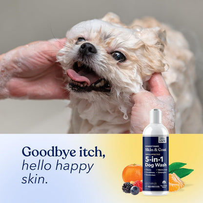 Honest Paws premium dog grooming formula for itchy skin side view