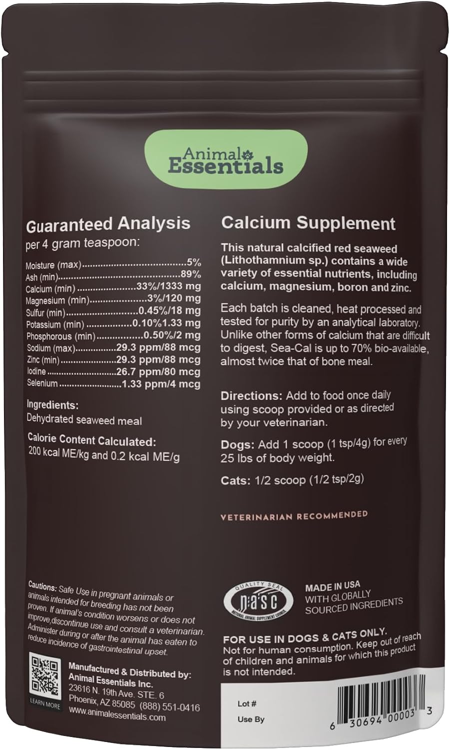 Healthy cat with mobility supported by Animal Essentials Sea-Cal