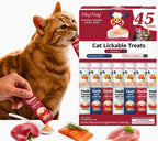 Cat Treats Lickable | Grain-Free Cat Food Toppers, High Protein | Creamy Puree Squeeze Ups with Vitamin E & Taurine, Digestible Formula | 0.5 oz. Each Tube, Chicken & Seafood Mix Variety | 45 Tubes - Image 12