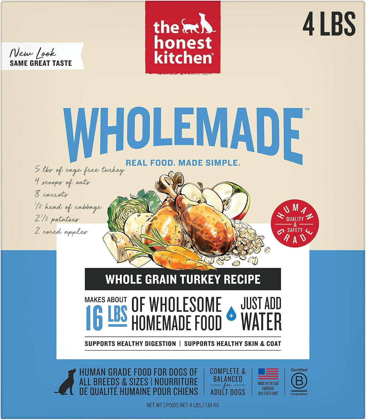 The Honest Kitchen Human Grade Wholemade(TM) Dehydrated Dog Food, Whole Grain Beef and Oat, 10 lb (makes 40lbs) - Image 14