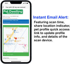 Close up view of the unique QR barcode and activation code printed on a smart pet tag.