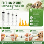 Kewen pet birthing kit accessories including feeding bottle and colorful identification collars