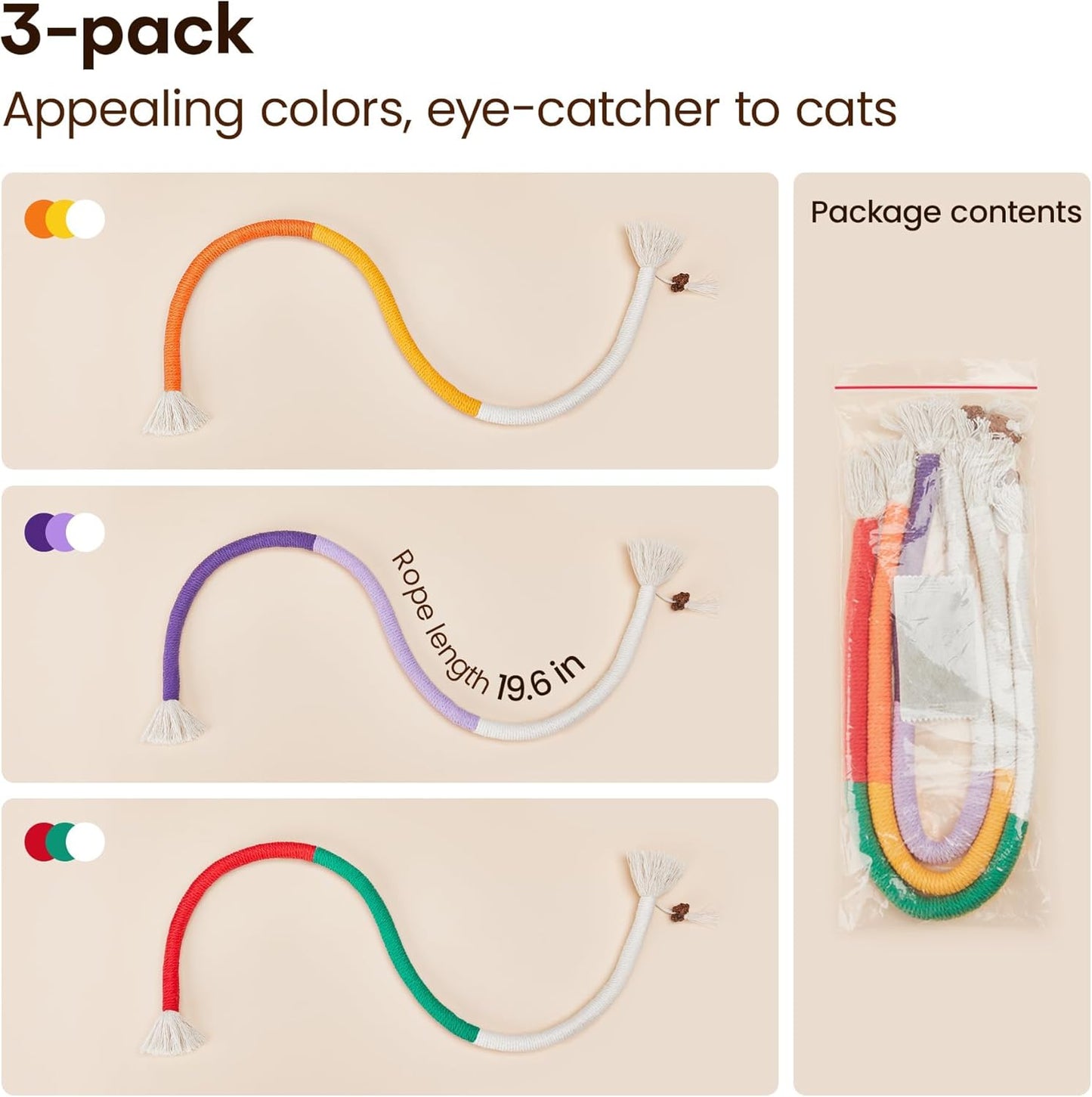 Kitten interacting with Potaroma dental cleaning rope toy