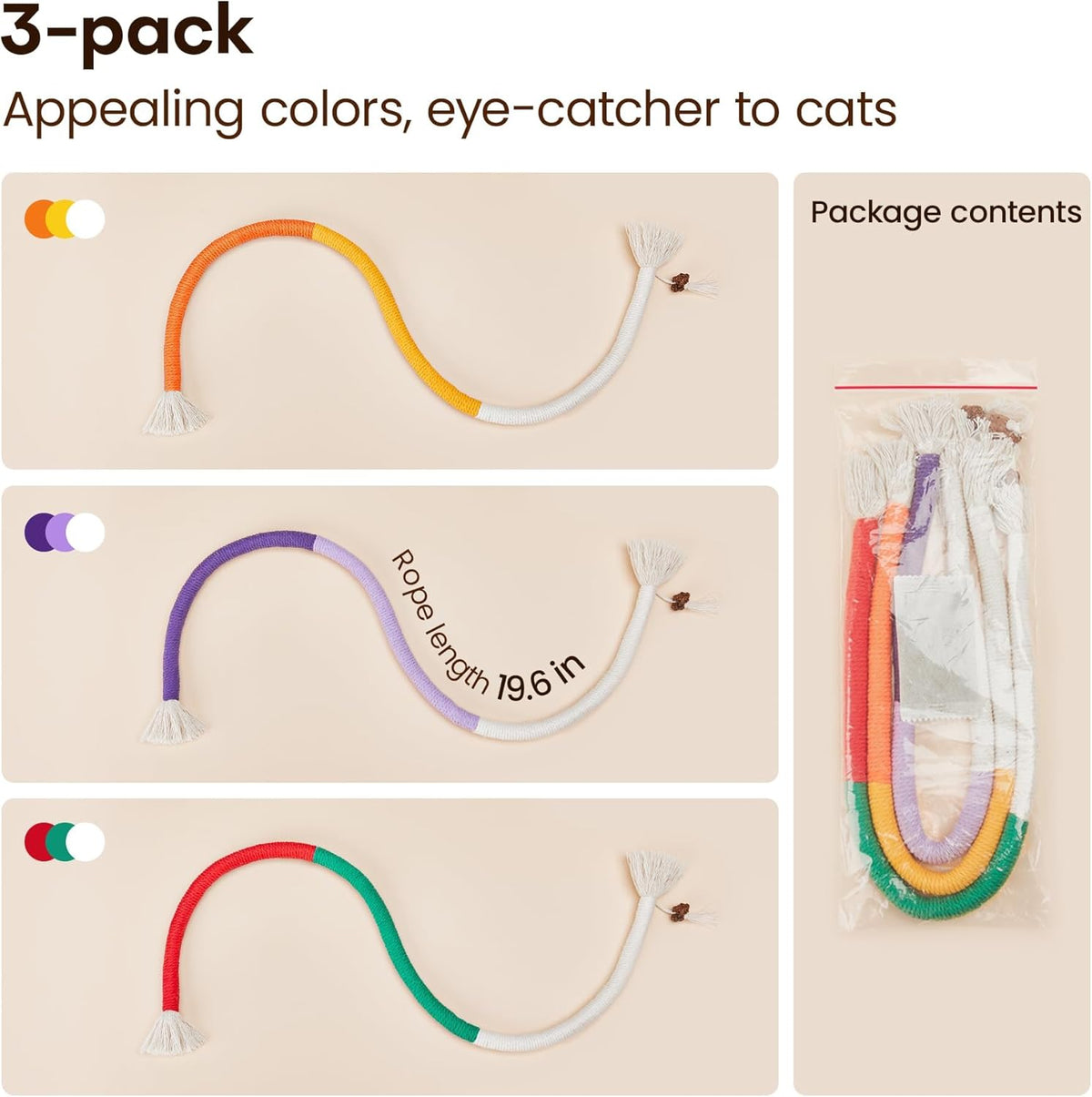 Kitten interacting with Potaroma dental cleaning rope toy