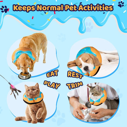 Grand Line soft pet neck donut with adjustable hook and loop straps