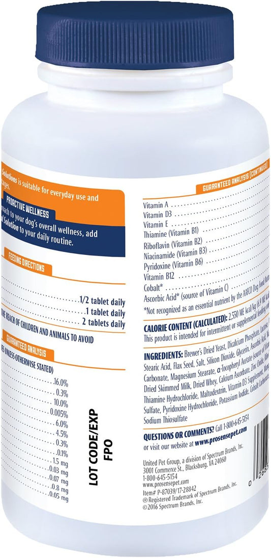 ProSense multivitamin supplement bottle for canine health