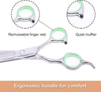 LovinPet premium imported pet grooming shears in use trimming dog paws.