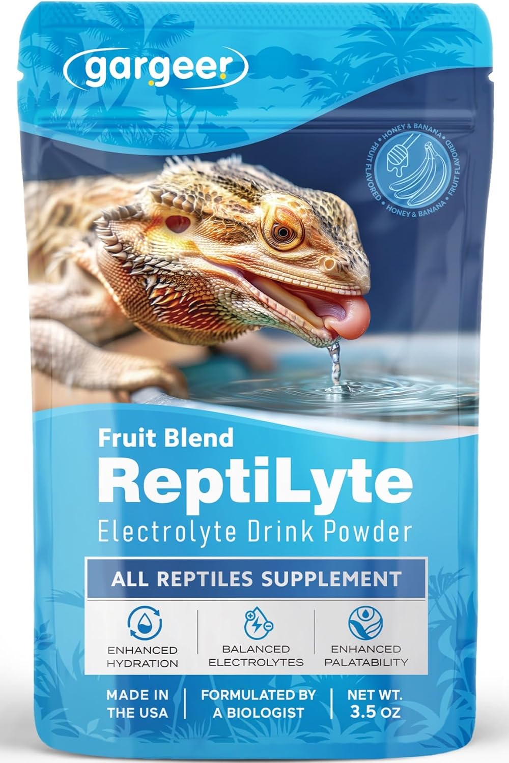 USA made seal on Gargeer reptile product packaging