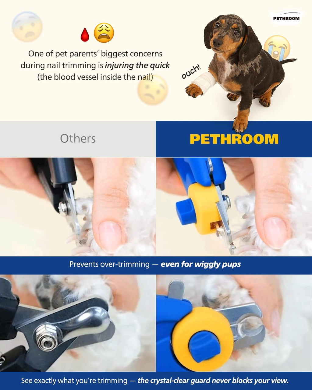 Professional Dog Nail Clipper with Safety Guard, Avoid Overcutting - Image 6