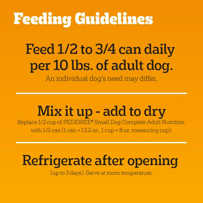 Pedigree Small Dog Tender Bites in Gravy Wet Dog Food Cans, Steak & Vegetable Flavor, 13.2 oz. Cans, 12 Count - Image 10