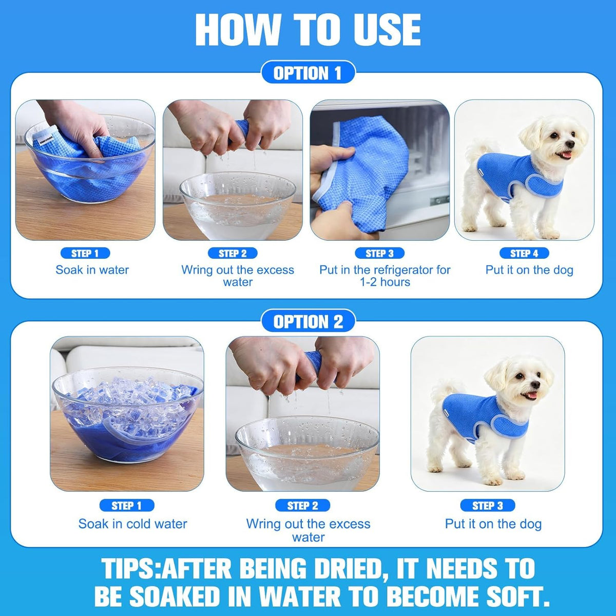 EXPAWLORER protective summer pet vest being soaked in water for activation