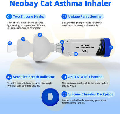 Neobay blue cat spacer packaging with included instruction manual