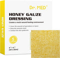 Dr. Med Manuka Honey Gauze Dressing 4" x 4", (5 PCS/Box) Honey Medical Bandage Wound Care Patch for Minor Abrasions, Cuts, Lacerations, Scald and Burns for Wound Healing, Chemical and Drug Free - Image 1