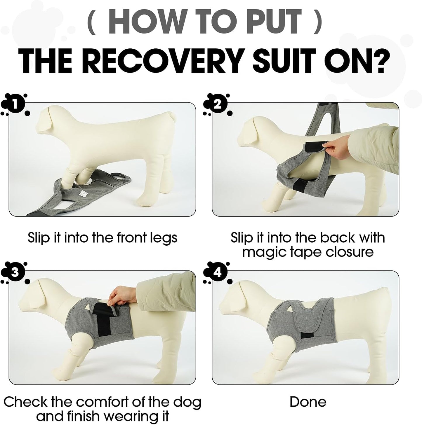 Packaging and product label of Brkurleg dog recovery vest