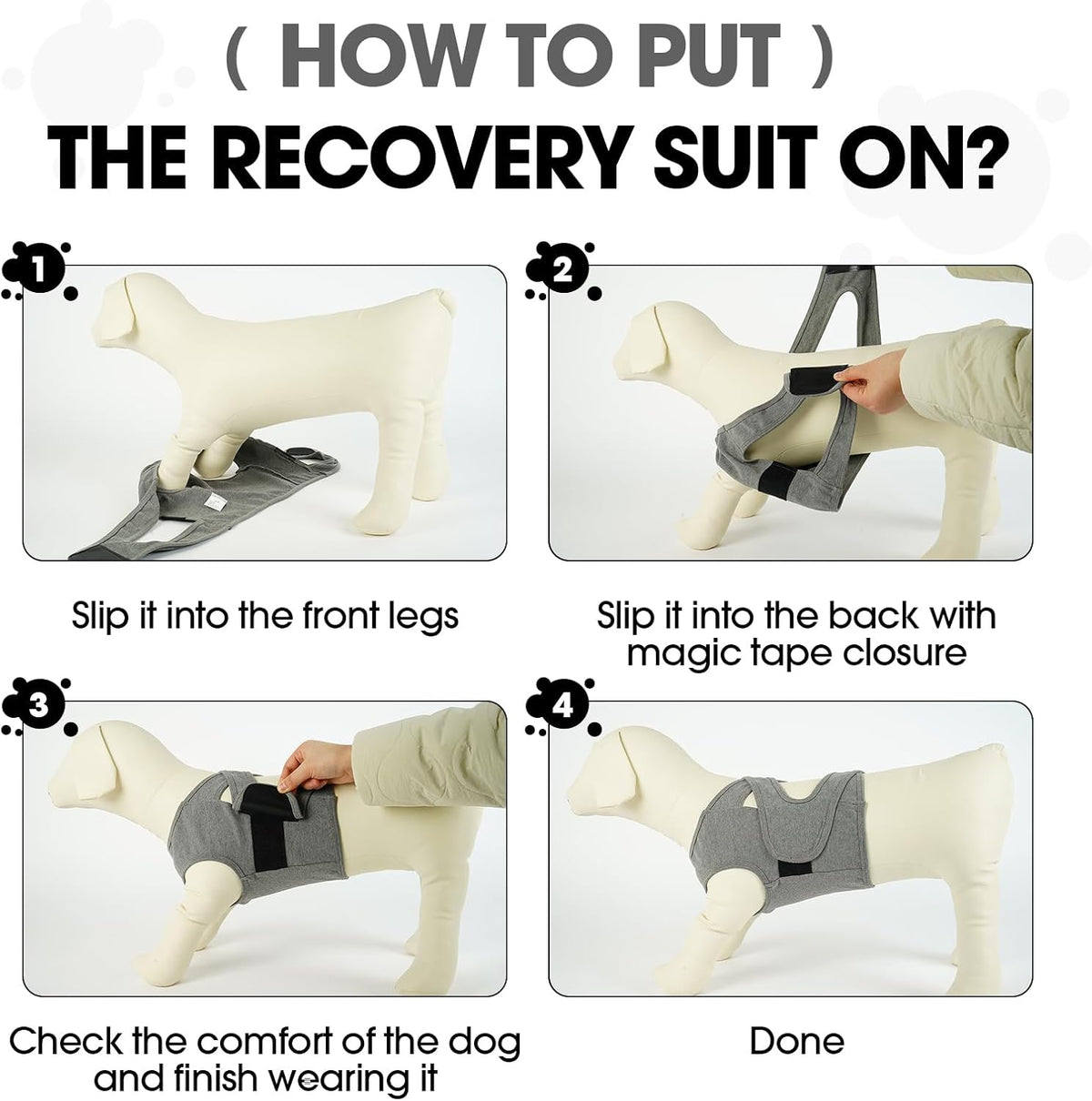 Packaging and product label of Brkurleg dog recovery vest