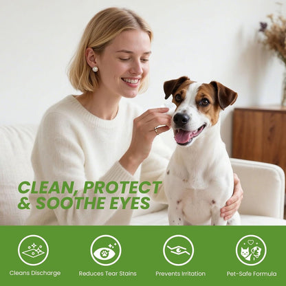 Hypoallergenic dog eye cleaning pads for removing crust and gunk