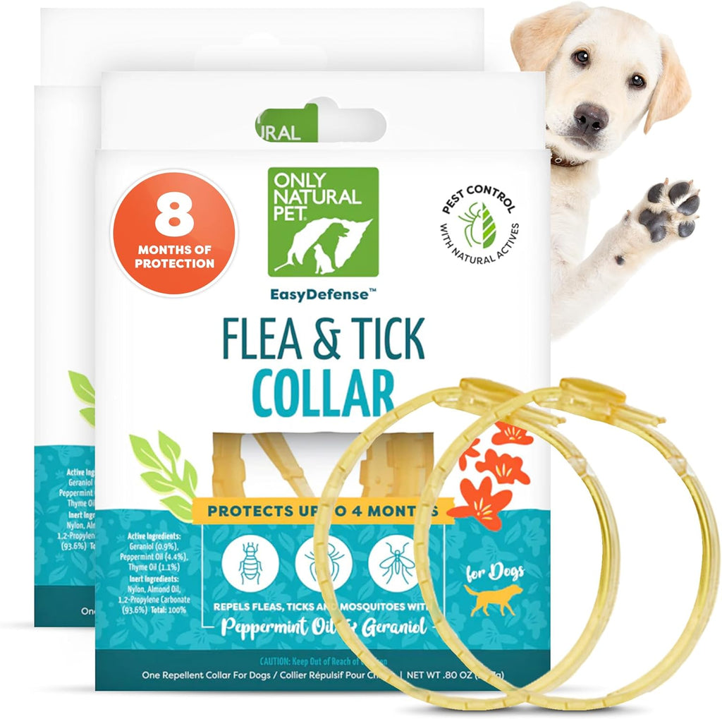 Only Natural Pet EasyDefense flea and tick collar for dogs front packaging
