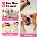 BuddyCheer 5 type grass fed collagen bottle with dropper for easy pet administration