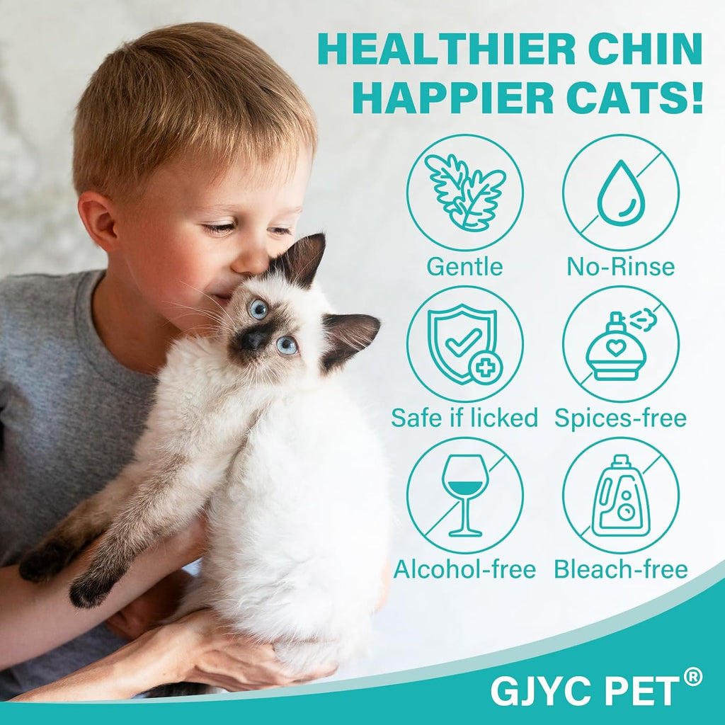 GJYC PET cat acne care mousse texture showing rich gentle cleansing foam