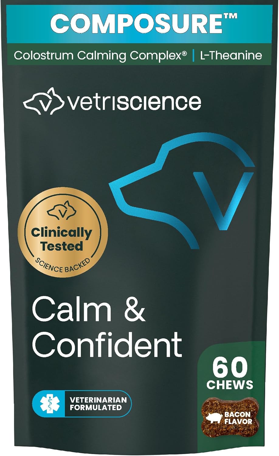 VetriScience Calm & Confident Chews, Composure Clinically Tested Calming and Anxiety Supplement for Dogs, Reduce Stress and Fear, Ideal for Thunderstorms, Fireworks and Travel, Chicken, 120 Count - Image 11