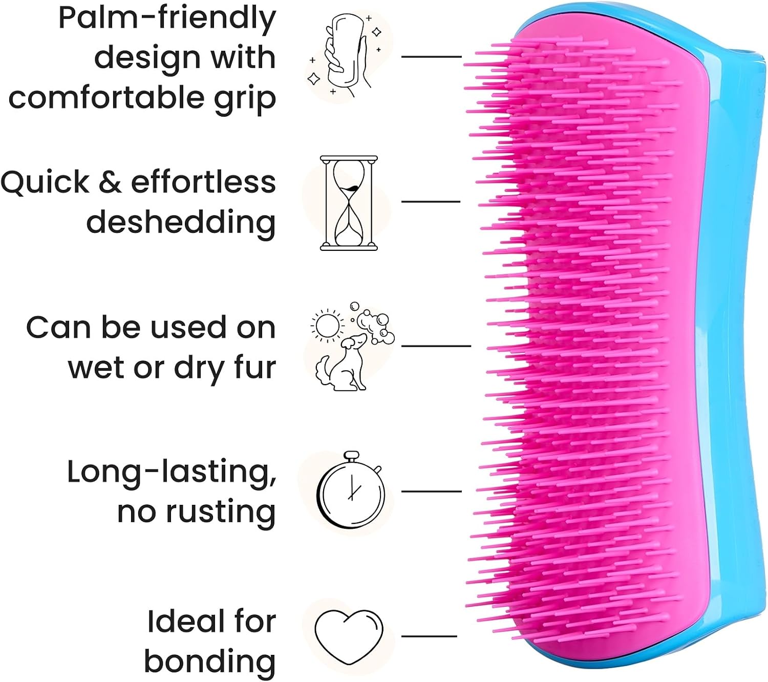 Two tier teeth technology on Pet Teezer dog brush