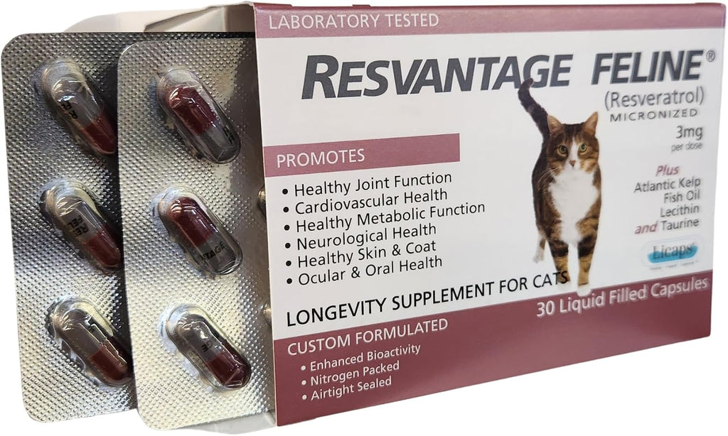 Authentic Resvantage Feline imported USA supplement bottle