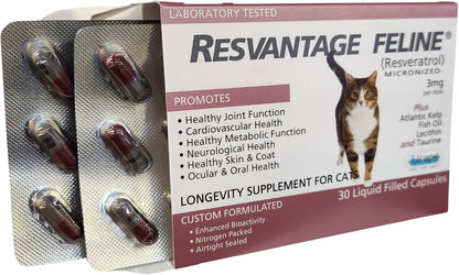 Authentic Resvantage Feline imported USA supplement bottle