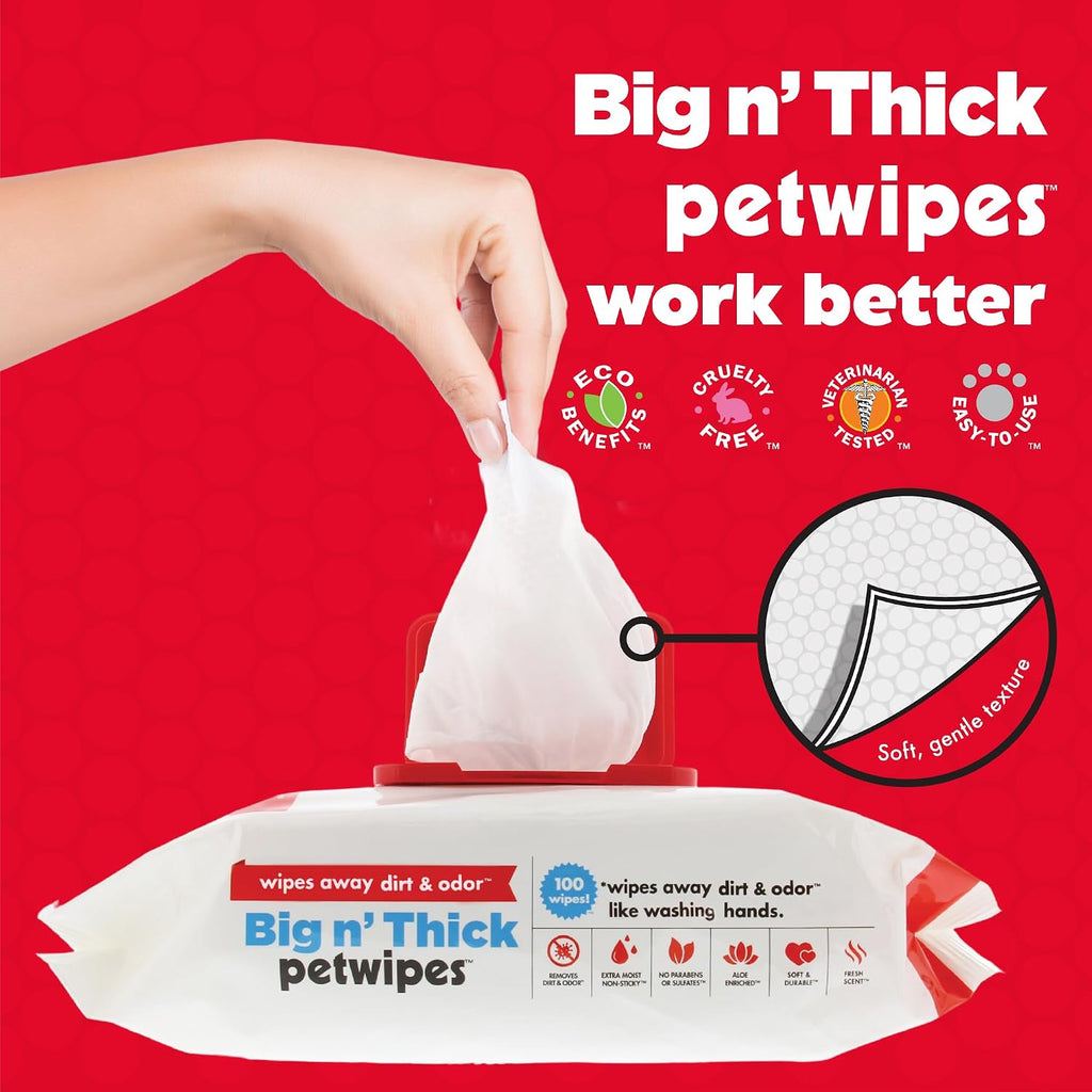 Petkin authentic imported cat and dog wipes for paws and face