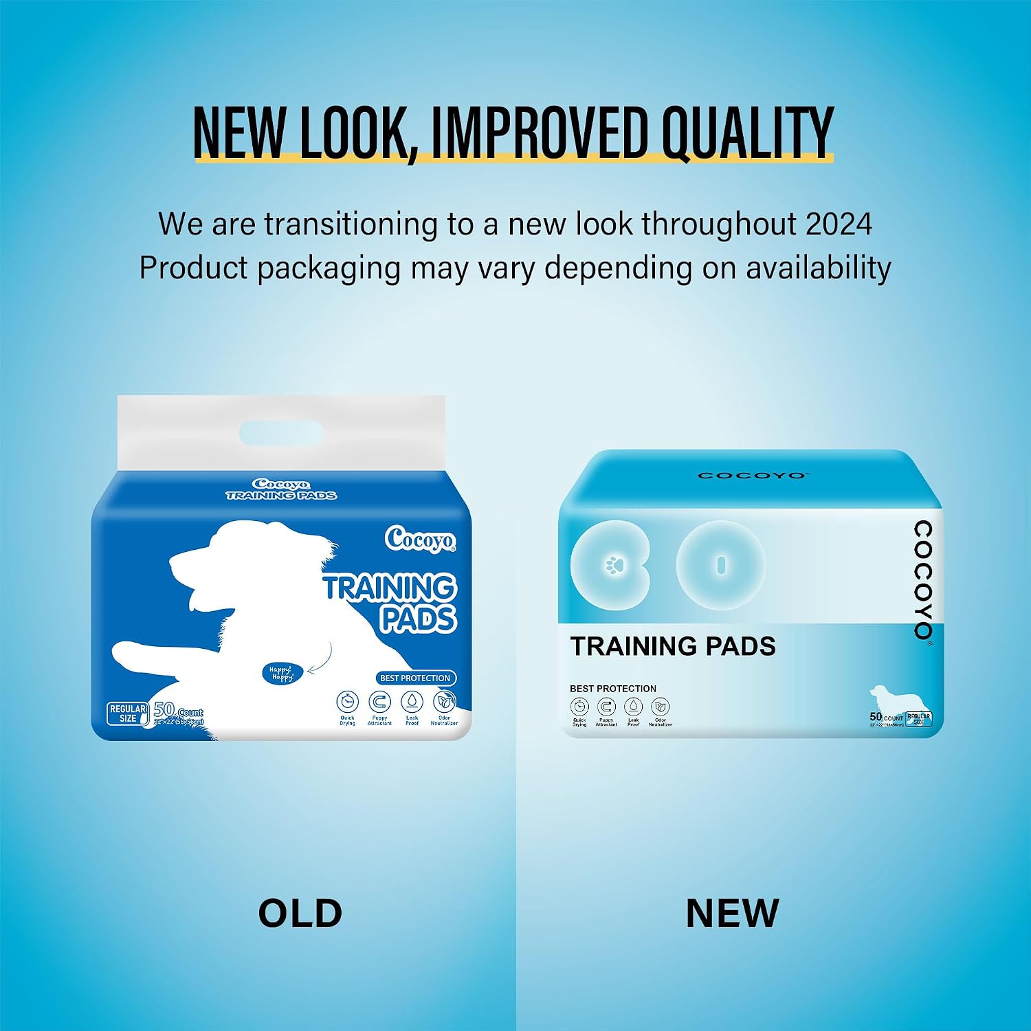 COCOYO puppy pee pads unfolded showing the white absorbent surface