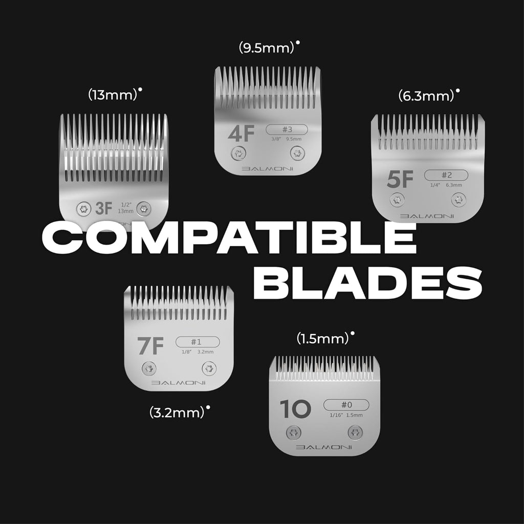 Balmoni 1 2 inch pet clipper blade packaging detailing specifications