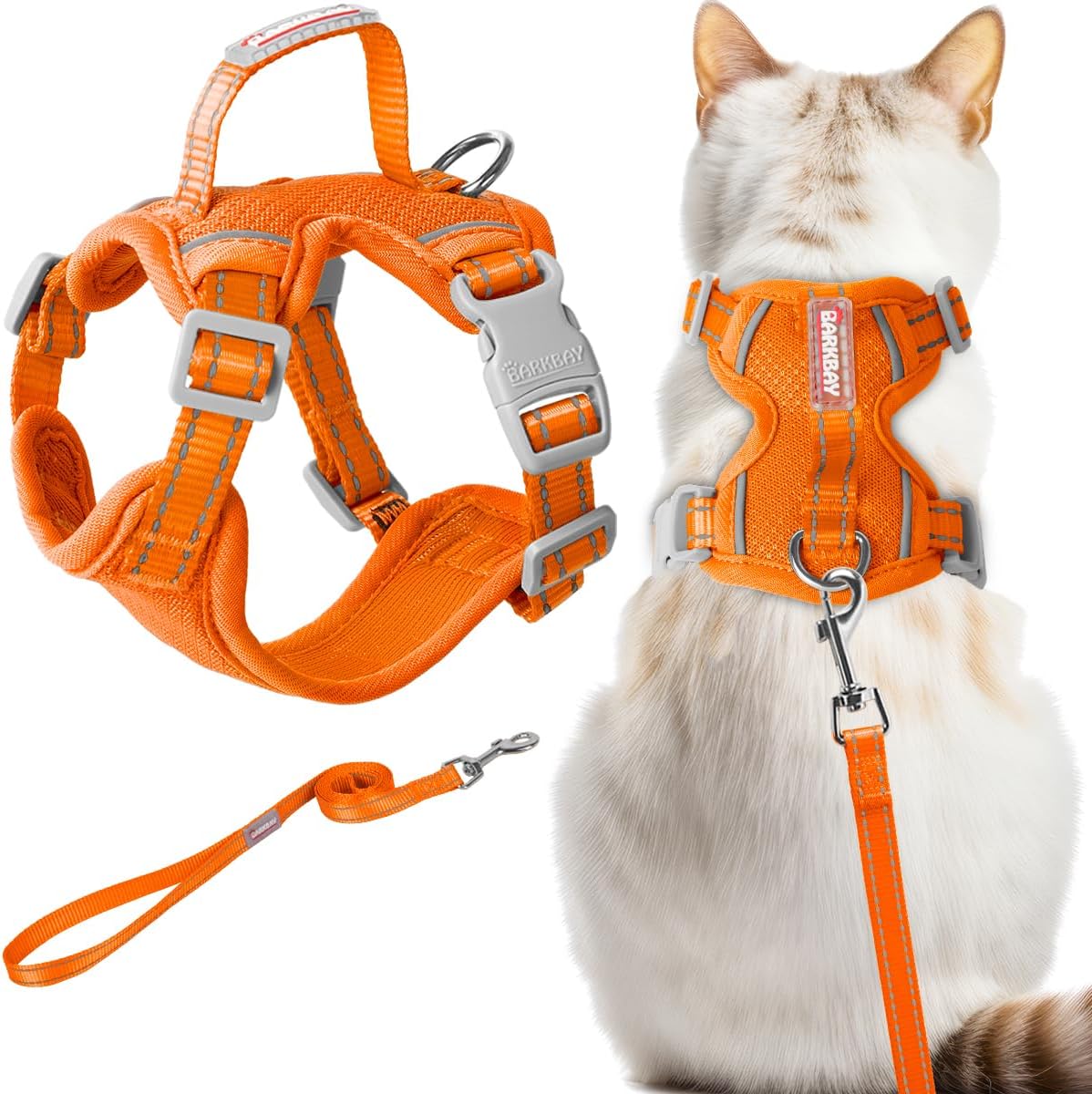 Cat Harness and Leash Set Escape Proof for Kitten Walking, Soft Adjustable Top Handle Vest Harnesses for Cats, Easy Control Breathable Reflective Small Medium Large, Pink, XS - Image 11