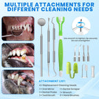 Handheld dog teeth cleaning kit in white finish
