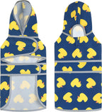 Happiere lightweight pet rain gear laid flat to show water-resistant fabric textures.