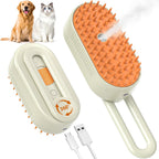 ACITMLLC 4-in-1 cat steam brush front view for pet grooming