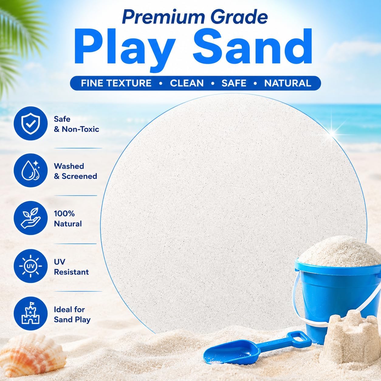 Children using Natural White Play Sand for sensory bin activity