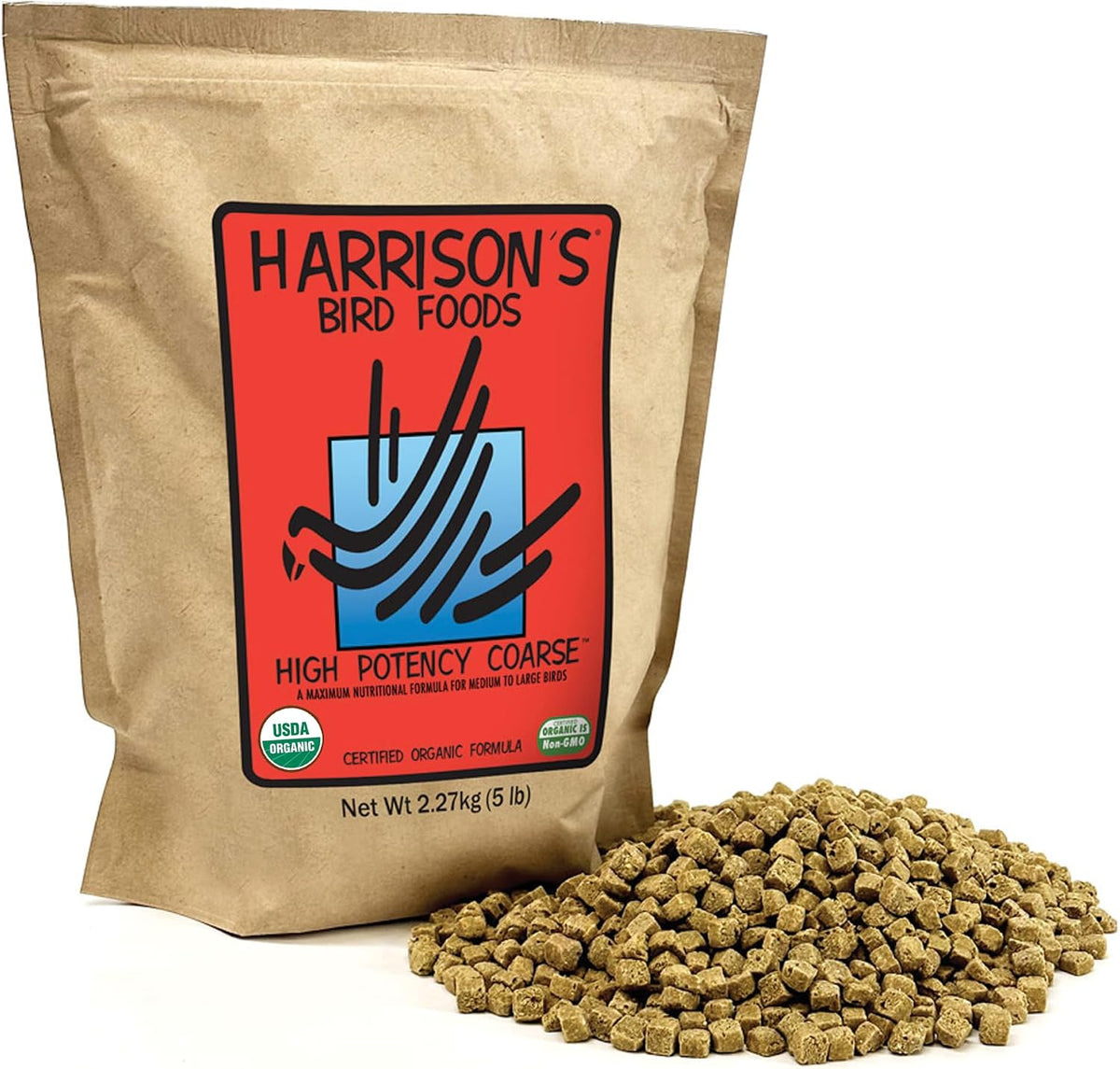 Harrison's Bird Foods High Potency Fine - Certified Organic, Non GMO Formula for Small to Medium Birds - Human Grade Pellets for Molting, Recovering & Weaning Chicks with Balanced Nutrition (1lb) - Image 13
