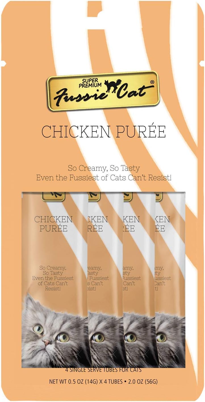 Fussie Cat Tuna with Chicken Puree, lickable cat treats, 0.5oz pouch pack of 4 - Image 15