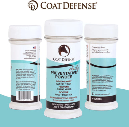 Waterless horse grooming powder back instructions