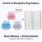 Detailed shot of the integrated tail hole on the ruffled dog skirt diaper