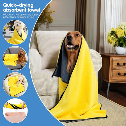 Full eight piece pet care set arranged neatly to highlight all components for cats dogs and rabbits.