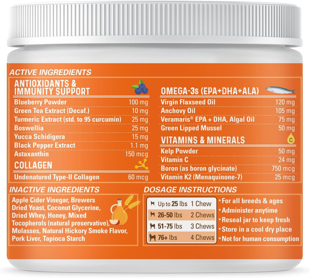 Bernie's premium canine hip and joint mobility soft chews imported from USA