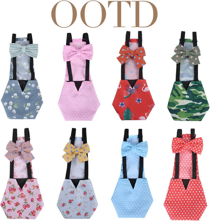 MANON ROSA reusable poultry nappies side profile illustrating the fabric thickness and quality stitching