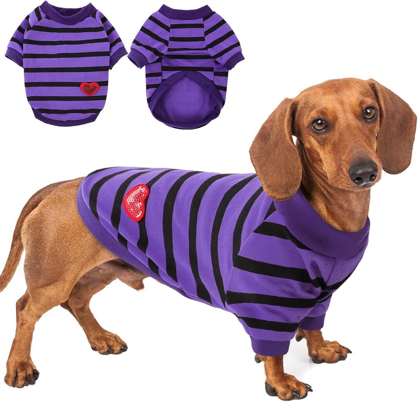 Pet Dog Striped T-Shirt Dogs Cats Cotton Vest Spring Summer Pet Apparel Tee Shirt Suitable for Small and Medium Large Pets French Bulldog Bichon - Image 13