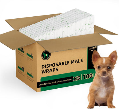 IMMCUTE Dog Diapers Male Small 50 Ct, Male Dog Diapers Disposable with Wetness Indicator, Adjustable Puppy Diapers Male, Flashdry Gel Technology, Male Dog Wraps for Incontinence & Marking - Image 11