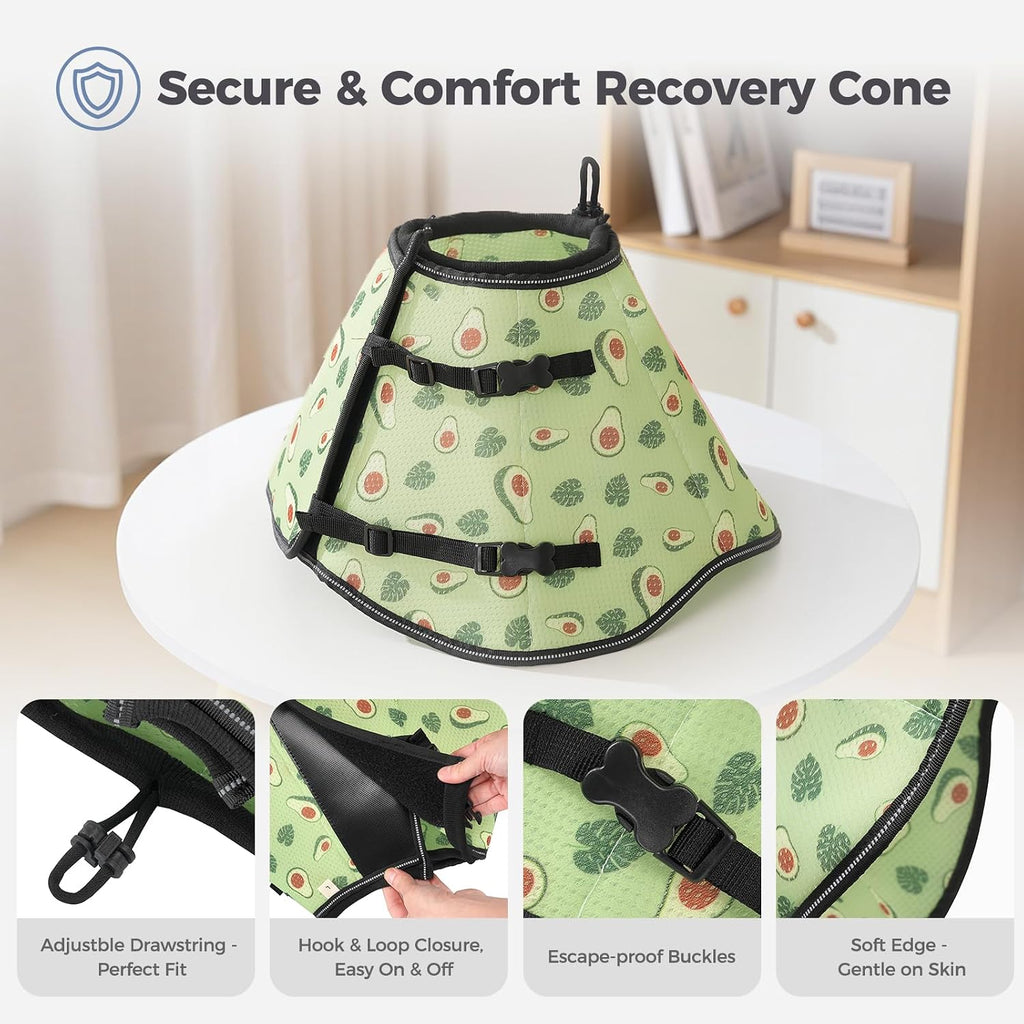 Avont dog cone alternative in a folded position