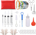 JounLoin Puppy Kitten Whelping Supplies kit front view showing the red zippered pouch and pet delivery essentials.