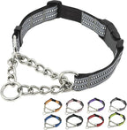PUROAYET martingale dog collar gray large front view