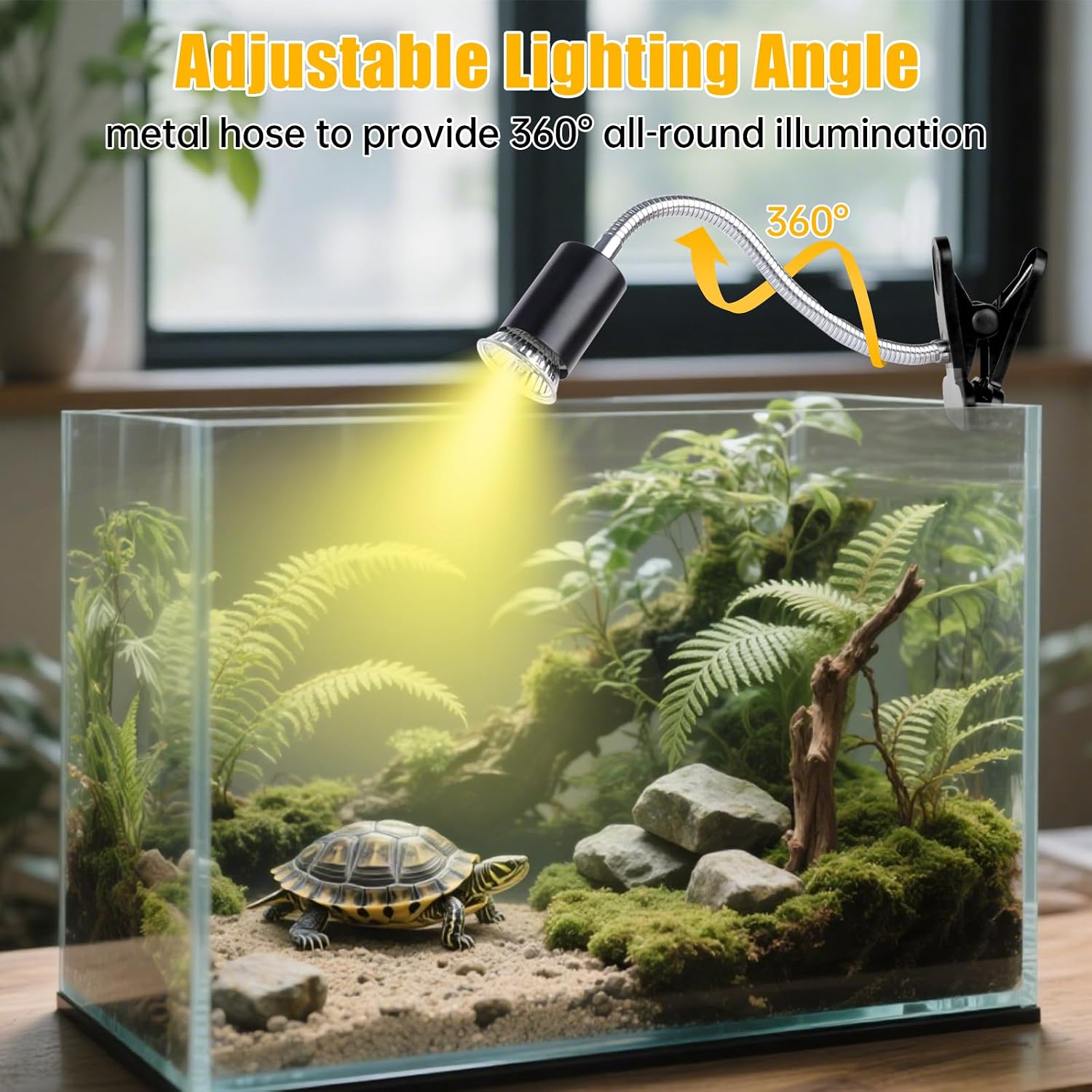 The inline intelligent cycle timer controller attached to the power cord of the tortoise heating fixture.