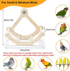 Jevnd bird toy installed inside a wire bird cage